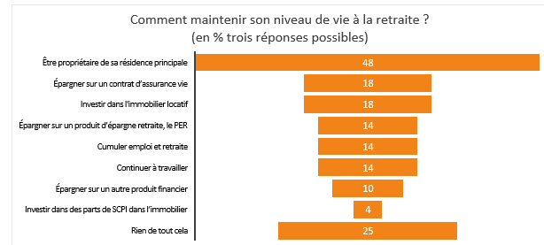 graphique niveau de vie retraite 